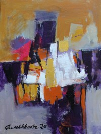 Mashkoor Raza, 12 x 16 Inch, Oil on Canvas, Abstract Painting, AC-MR-333